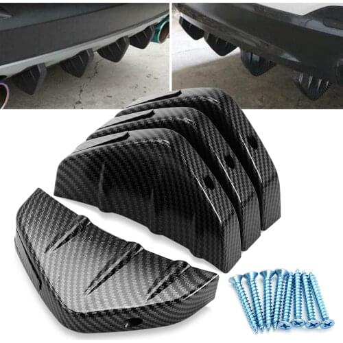 4pc Car rear bumper cast shark spoiler for BMW F30 F10 X5 E53 F15 E70 E71 X6 F16 X1 E84 F48 X3 X4 F34 F31 F11 F07