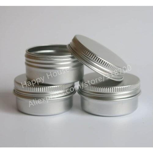 30pcs/lot 15G Aluminum Jar, 1/2oz metal Cosmetic Packaging Container, 15 ml aluminum can tin