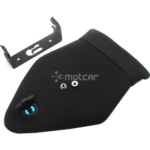 Black PU Leather Motorcycle Rear Passenger Seat Pillion Back Pad With Key Lock Kits For BMW S1000RR 2015 2016 2017 Models