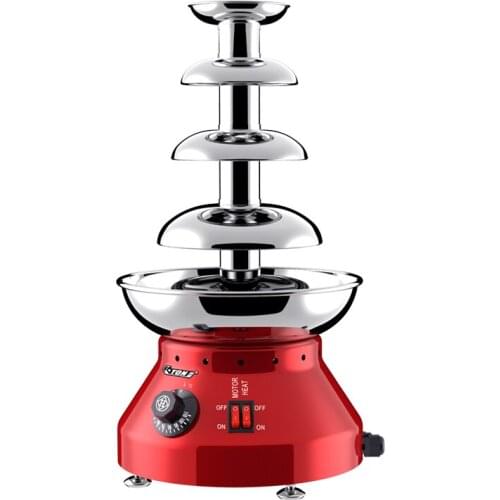JRM0324 Four-layer Chocolate Fountain Machine Automatic Commercial Mini Spray Wedding Chocolate Tower Chocolate Party Waterfall