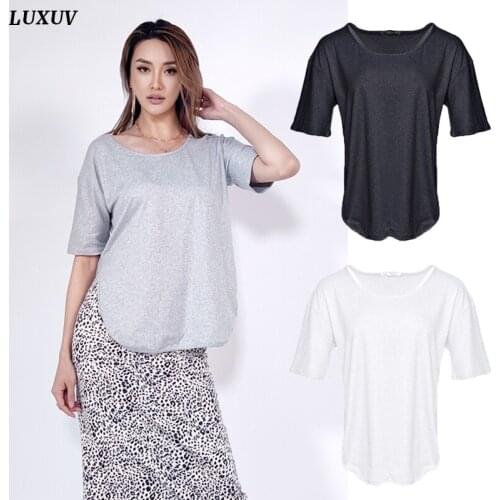 LUXUV Womens Shirts Shorts Sets T-shirt Sweatshirt Oversize Tees Vintage Soft Jackets Loose Teenage Clothing Gothic Harajuku
