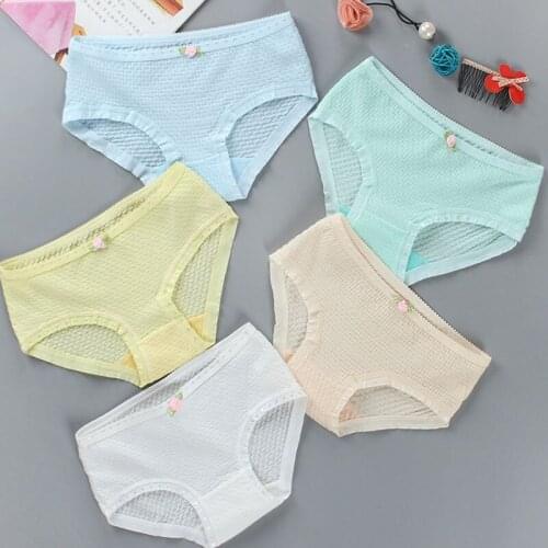 New Teenage Girl Cotton bubble pants Breathable Briefs Summer No Trace Panties Underwear Wholesale lots Bulk