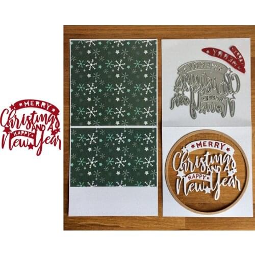 Christmas and A New Year Word Metal Cutting Dies for Scrapbooking and Card Making Craft 2019 New die cuts