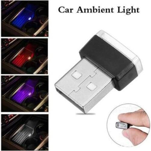 Mini USB 7 Colors Car Neon Lights Decorative Atmosphere Lamp For Interior LED Atmosphere Lamp Portable Emergency Neon Lights