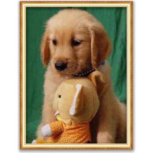 Animal Dachshund DIY 11CT Cross Stitch Embroidery Kits Craft Needlework Set Cotton Thread Printed Canvas Home Decoration Sell