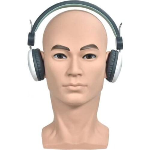 Tabletop Male Mannequin Head Manikin Head Hat, Sunglasses, Scarf Display Stand for Cosmetology Makeup Practice