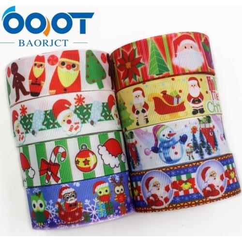 OOOT BAORJCT I-19713-8,22mm,10yards Christmas series Cartoon grosgrain ribbons,bow cap accessories and decorations,DIY materials