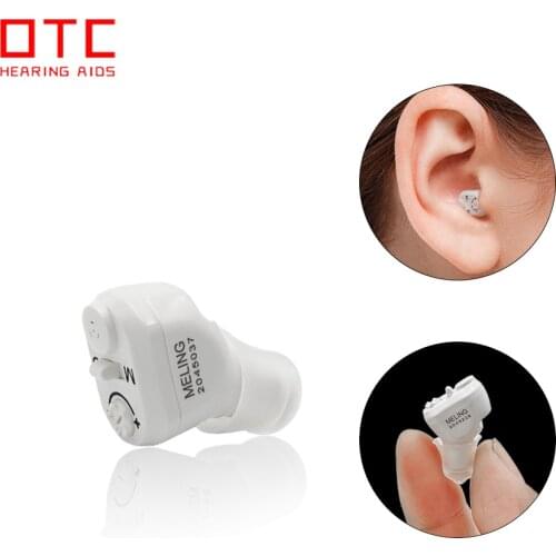 Mini rechargeable invisible digital hearing aid adjustable sound amplifier portable hearing aid earphones for the deaf elderly
