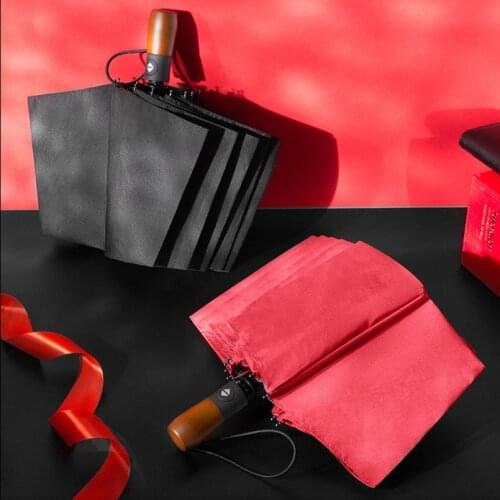 Wind Resistant Folding Automatic Umbrella Rain Women Auto Luxury Big Windproof Umbrellas Rain For Men Black Coating 10K Parasol