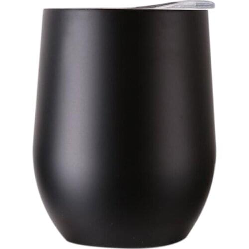 12 Oz Stainless Steel Tumbler with Lid - Wine Tumbler Double Wall Vacuum Insulated Travel Tumbler Cup for Coffee, Wine
