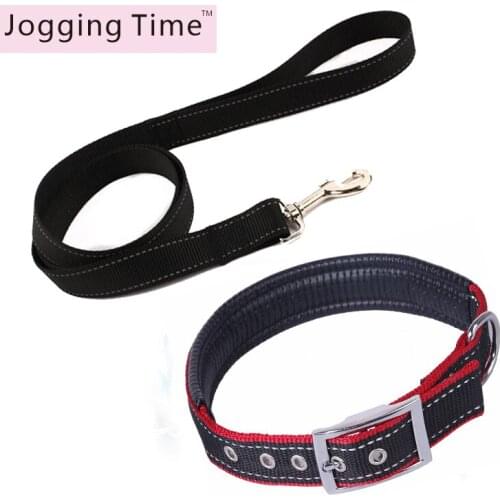 Reflective Dog Nylon Collar leash set Soft Adjustable Pet Cat Durable Collars For Small Medium Dogs Basic Collar and leashes