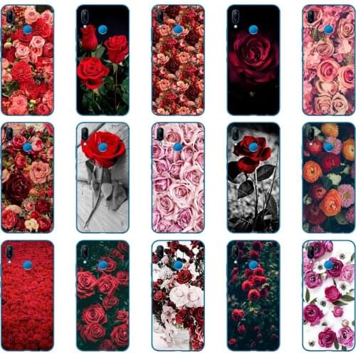 06DD Beautiful Garden Red Roses Flowers Soft Silicone Cover for Huawei P9 P10 P20 P30 Lite mate 10 20 PRO lite p smart 2019 case