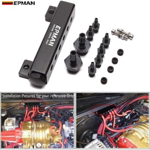 1/8" NPT 6 Port Vacuum Manifold Kit fit Turbo Boost Intake Manifold For BMW EP-01SYG