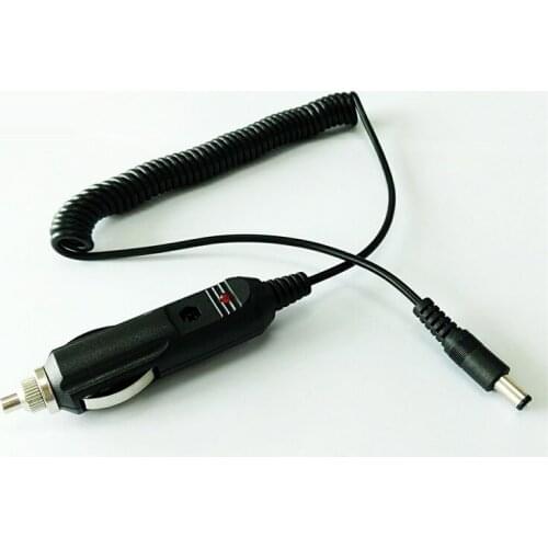 2 Meters Car Charger Plug to DC5.5x2.1 Plug 3A/2464/22AWG Copper Cord Connector Spring Power Cable for GPS Navigator Massage Pad