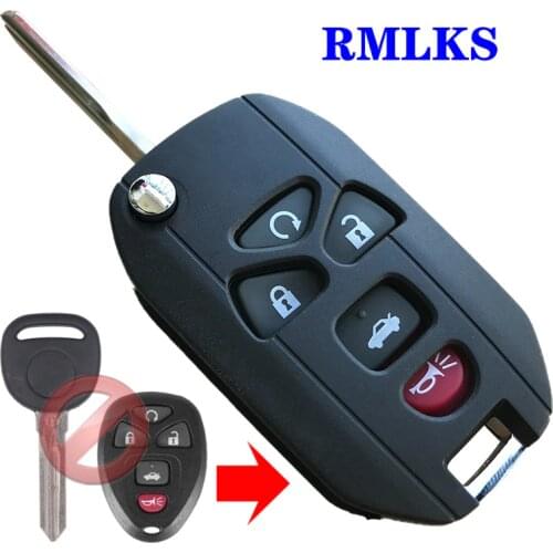 Car Folding Key Shell For Buick G-C For Chevrolet For Cadillac Pontiac Saturn 5 6 Buttons Auto Refitting Flip Remote Key Case