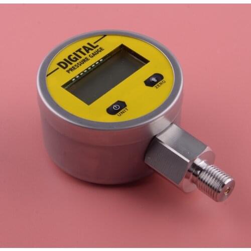 Digital Pressure Gauge Hydraulic Display Battery Powered 25MPa BSP1/4 Base Entry 3V EEPROM Measure Gas Liquid Oil