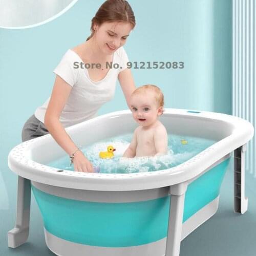 Baby Bathtub Household Baby Folding Bathtub Thickened Large Children Bath Tub Newborn Bath Bucket Supplies