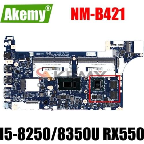 FRU 01LW918 For Lenovo Thinkpad E480 E580 Laptop Motherboard EE480/EE580 NM-B421 W/ I5-8250/8350U RX550 2G GPU 100% fully tested
