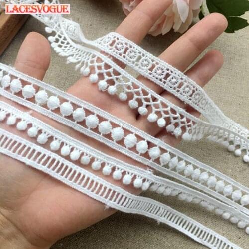 28yards 1-1.5cm Cotton embroidery Lace trim Patchwork Needlework sewing accessories Clothes edge decoration Garment material 157