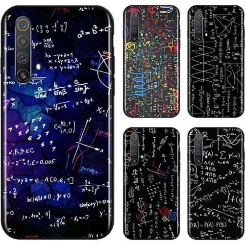 Mathematical equation blackboard For OPPO Find X3 X2 K5 K3 R17 R15 R9S F19 F15 F11 F9 F7 F5 Neo lite Pro Black Soft Phone Case