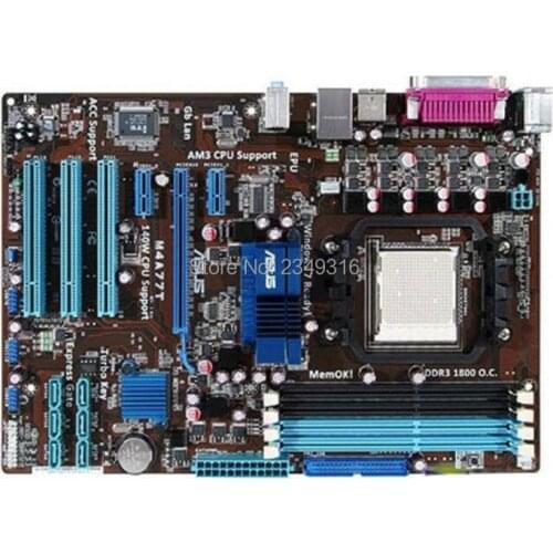 For Asus M4A77T Desktop Motherboard 770 Socket Socket AM3 DDR3 Original Used Mainboard