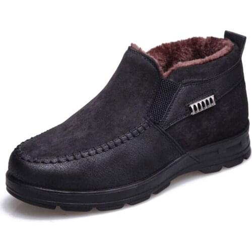 2019 Winter Boots For Men Winter Shoes Warm Plush Fur Snow Boots Male Ankle Boots Mens Boots Bota Masculina Botas Hombre