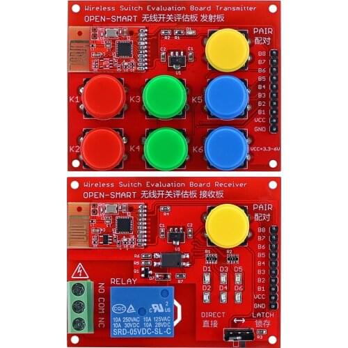 2.4G Wireless Switch Evaluation Board Remote Kit 6-Channel Transmitter Receiver Module Without Programming for DIY for Arduino