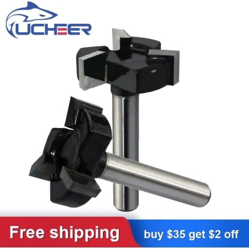 UCHEER 1pc 1/2" Shank 3 Edge T Type Slotting Cutter Woodworking Tool Router Bits For Wood Industrial Grade Milling Cutter