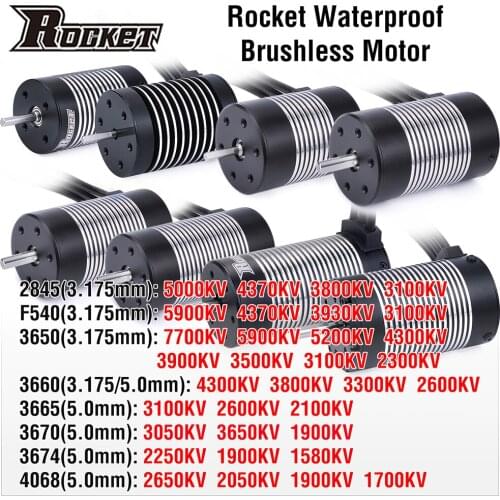 Rocket 2845 Waterproof Brushless Sensorless Motor 3100KV 3800KV 4370KV 5000KV for WLtoys 12428 1/12 RC Car