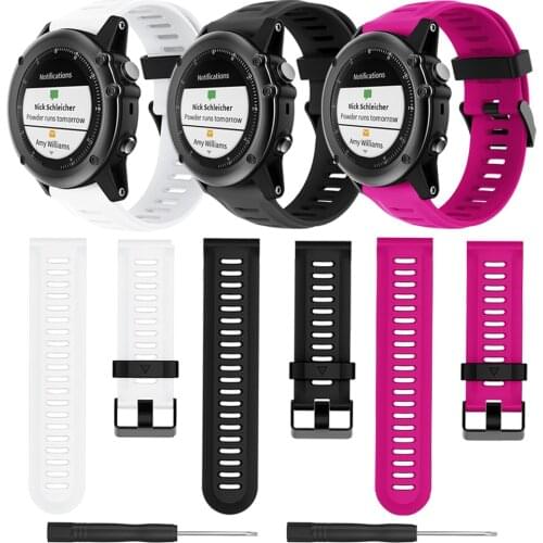 26mm Sillicone Strap For Garmin Fenix 3 Smartwatch Bracelet Wrist Replacement Band For Garmin Fenix 3 HR/Fenix 5X Accessories