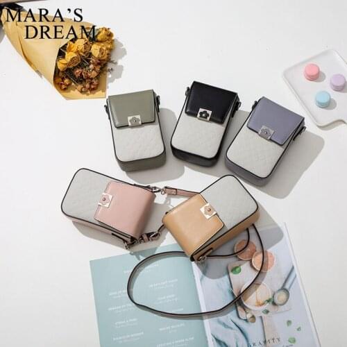 Maras Dream Ladies Fashion Shoulder Strap Messenger Bag Womens Mini Purses Vertical Flower Buckle Phone Pocket Crossbody Bags