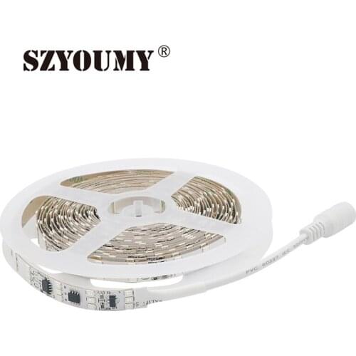 SZYOUMY Led Strip Light 2835 SMD Dream Color Auto Changeable 180 Leds/M Strip Lights DC12V Non-waterproof Led Ribbon 5M/ Lot