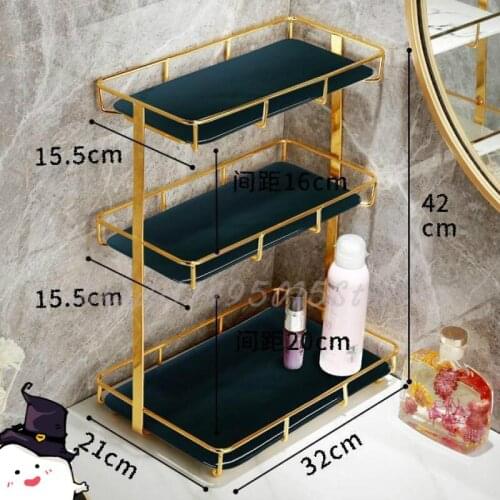 Bathroom Bathroom Toilet Wash Hand Face Vanity Marble Storage Rack Dressing Table Desktop Cosmetic Storage Rack