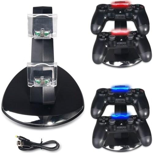 PS4 Controller Charger Charging Docking Station Stand Dual USB Fast Charging Station & LED Indicator for Sony PS4 Controller