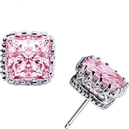 Fashion Stud Earring With CZ New Earrings For Women pendientes silver color Earring ed110 boucle d'oreille brincos aretes