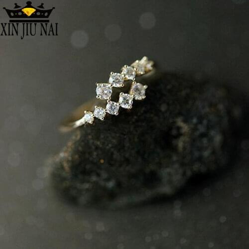 18K Gold Diamond And South Korea Ladies Wind Female Tail Rings Beautiful Fashion Ring Female Diamond Rings For Women