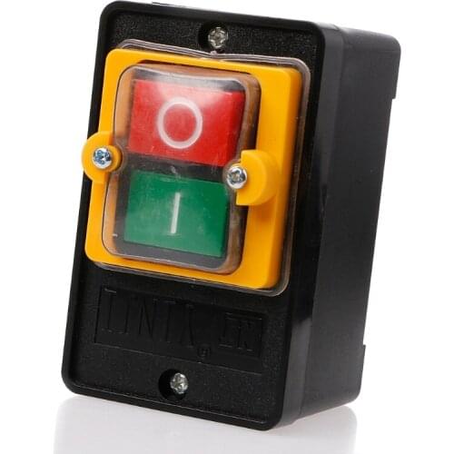 1PC KAO-10H 10A 250/380V On/Off Waterproof Push Button Switch For Bench Drill Switch wholesale