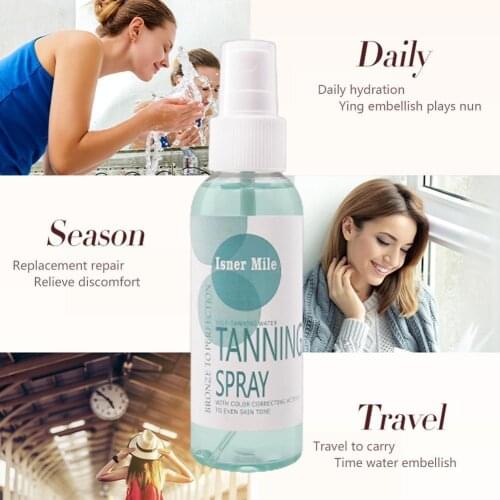 100ml Skin Tanning Water Hydrating Moisturizing Self Spray Self-tanning Tanning Tanning Spray Bronzer Water Cream Water Bod O5T8