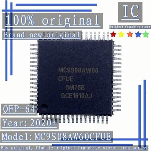 2020+ 100% Brand new original 2PCS-10PCS MC9S08AW60CFUE MC9S08AW60 QFP-64 Microcontroller chip