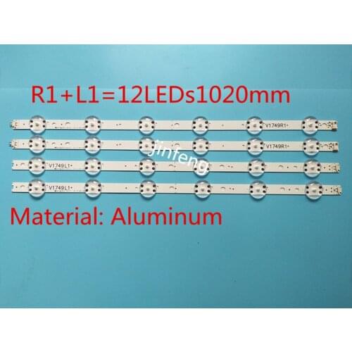 4pcs LED TV For LG 6916L-2862A 6916L-2863A V17 49 L1 R1 49UV340C 49UJ6565 100%NEW