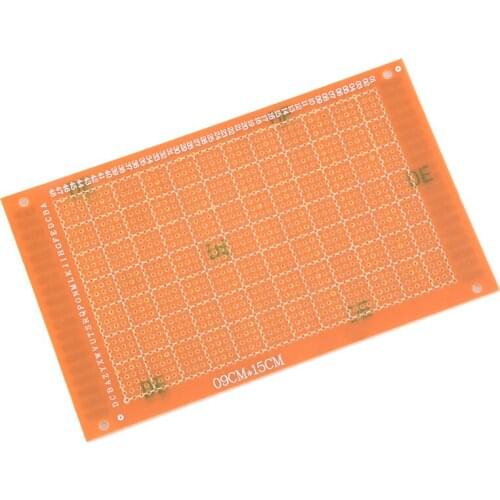 5PCS 9x15 9*15cm Single Side Prototype PCB Universal Board Experimental Bakelite Copper Plate Circuirt Board yellow