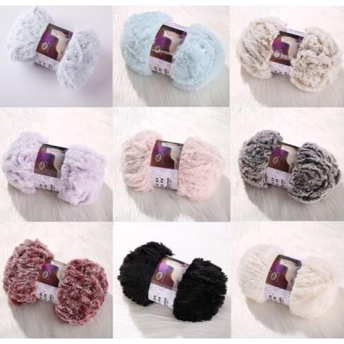 50g/Ball DIY Fluffy Plush Chunky Knitting Yarn Hand-Woven Crochet Velvet Thread F42F