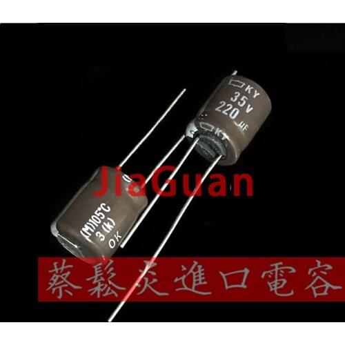 50pcs NEW CHEMI-CON NIPPON KY 35V220UF 10x12.5MM electrolytic Capacitor 220UF 35V NCC ky 35v 220uf