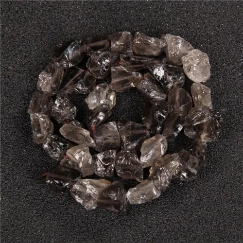 Natural Irregular Freeform Raw Stone Rough Smkoy Quartz Beads 7-11mm Mineral Crystal Quartz Beads For Jewelry Making Wholesale