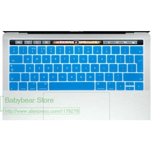 Euro Version English Keyboard Cover Skin for 2016 New MacBook Pro 13" 15" Retina Touch Bar A1989 A1990 A1706 A1707