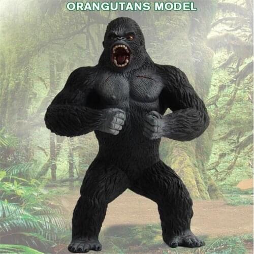 19CM Simulation Cute Animal Model Figurine Mini Chimpanzee PVC Action Figure Gorilla Collectible Model Toy Fairy Home Decor Toy