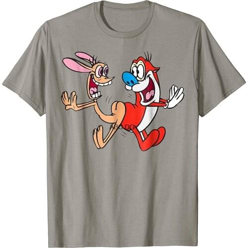Ren And Stimpy Booty Bump Jump Smiles Graphic T-Shirt