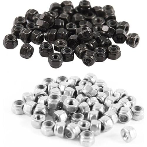 100 Pcs Nuts:50 Pcs M2 Zinc Plated Nylock Nylon Insert Hex Lock Nuts & 50 Pcs Hardware Hex Locknut M2 A2-70