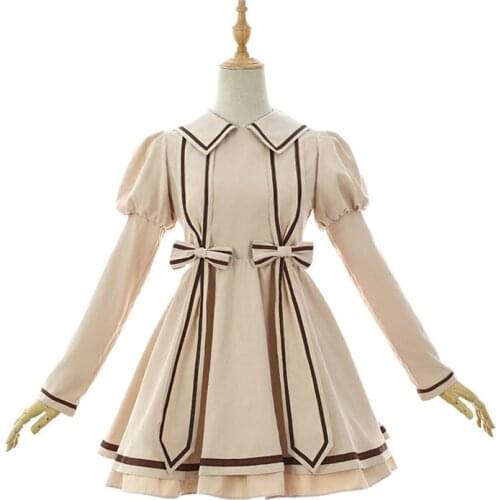 Card Captor Sakura Kinomoto Sakura Date Outfit Daily Lolita Dress Cosplay Costume Stage Clothes , Perfect Custom for You