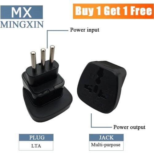 Buy one get one free Italy Libya Chile unisex USA, eu, UK power adapter travel socket adapter Italian plug